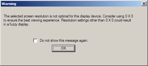 Fuzzy Display Error Message