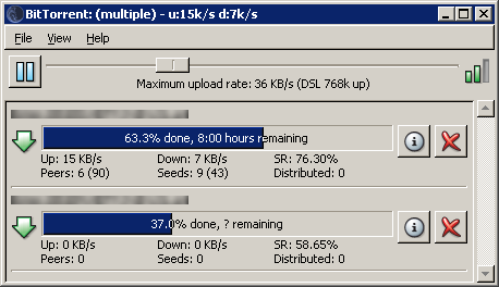 My BitTorrent 4.3.6 Client (actually, my 4.3.6 and 4.4.0 clients use my icons now)